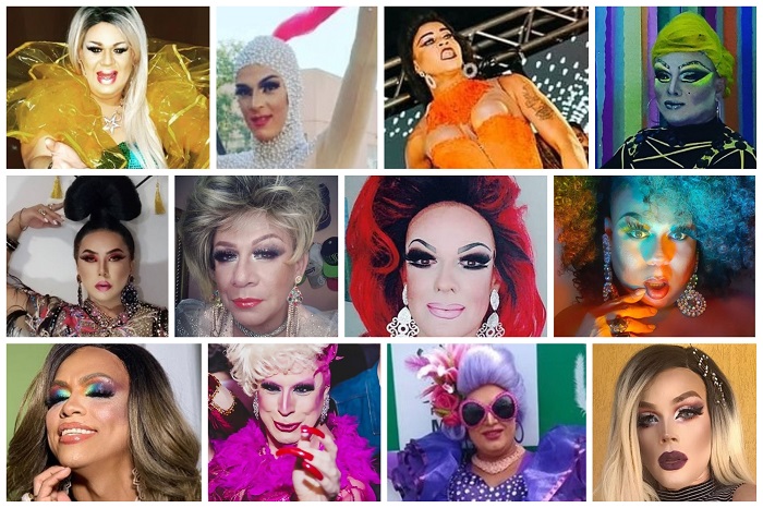 12 drag queens icônica de 12 Estados do Brasil