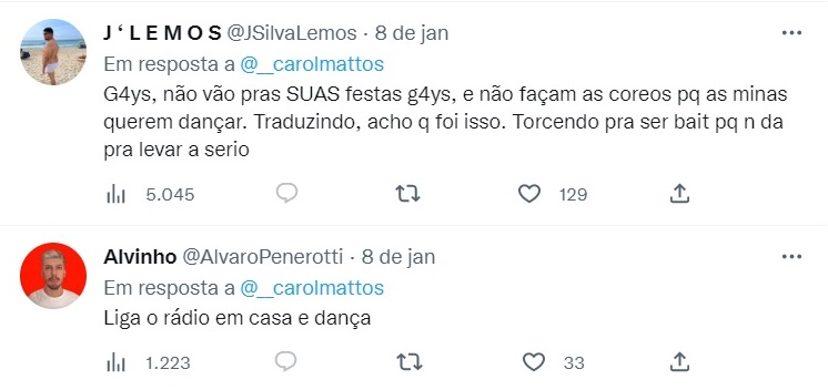 Gays debocham da DJ Carol Mattos após pedido para eles darem espaço para mulheres em festas LGBT