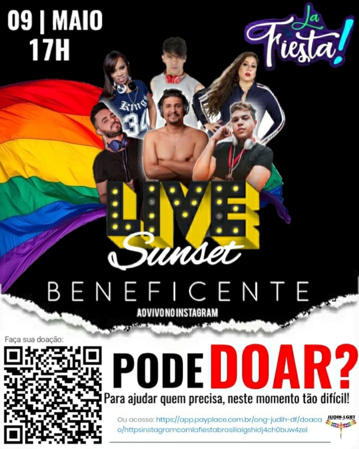 Live Sunset no Instagram ajuda a arrecadar dinheiro para LGBT necessitados em Brasília