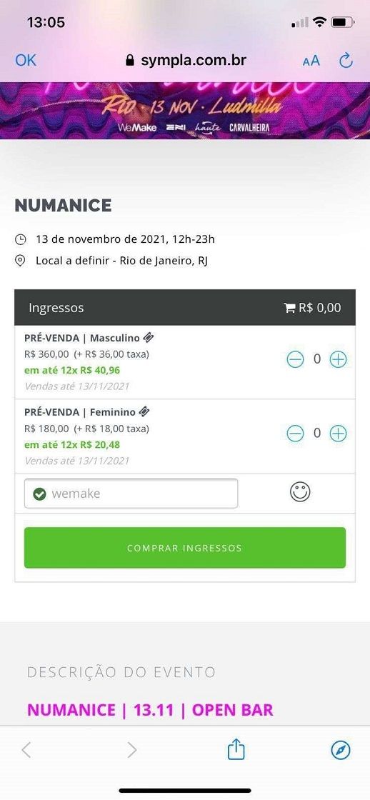 Ludmilla fará show com preços diferentes pra homens e mulheres