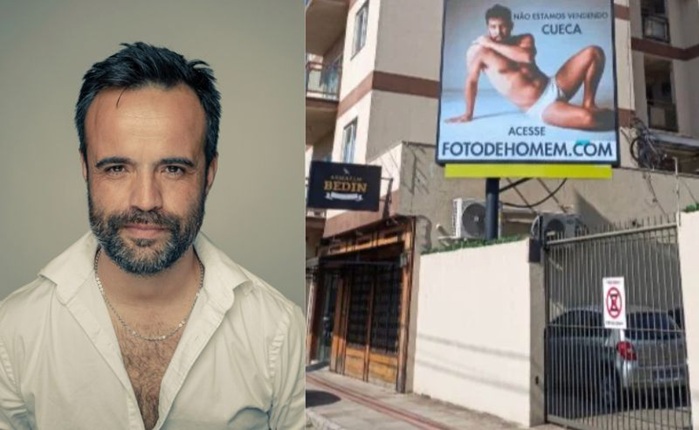 Prefeitura manda fotógrafo retirar outdoor com homem de cueca
