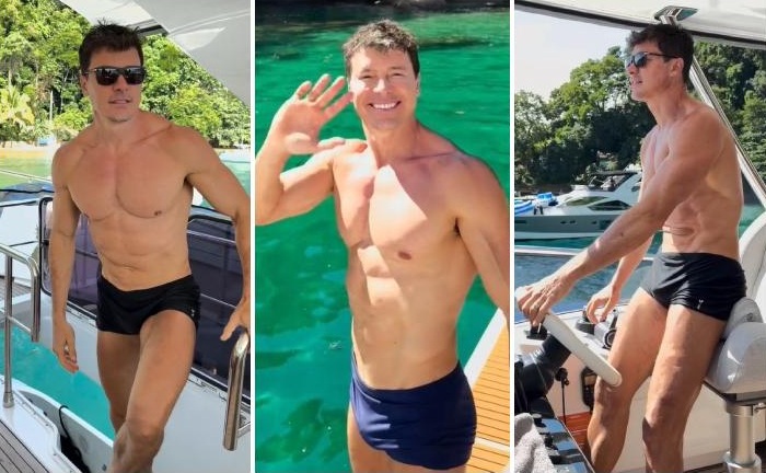 Aos 52 anos, Rodrigo Faro exibe corpo sarado e ganha elogios