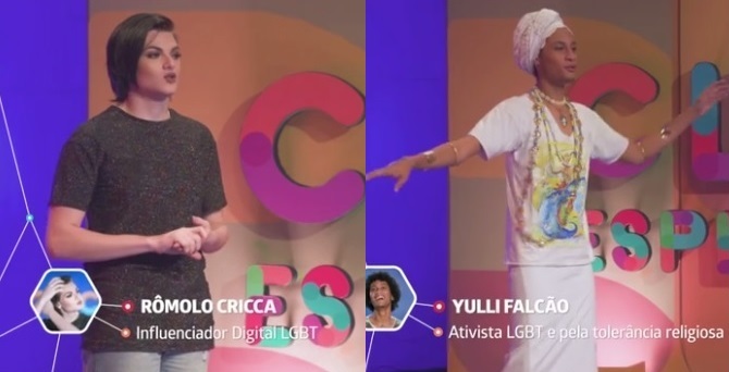 Dois jovens LGBT vão participar do Criança Esperança
